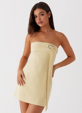 Holiday Wear Saskia Mini Dress - Yellow