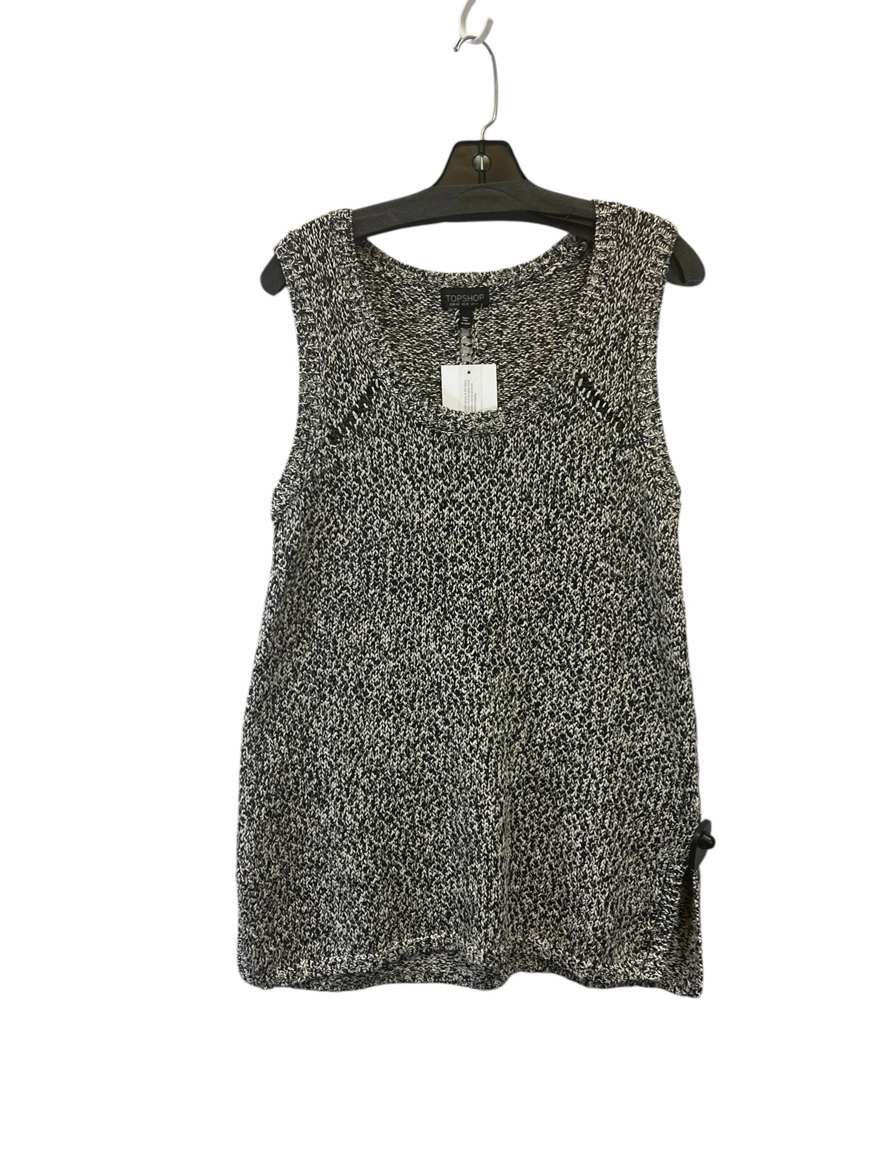 Vest Sweater By Top Shop In Cream & Grey, Size: M Rugged Style fall season