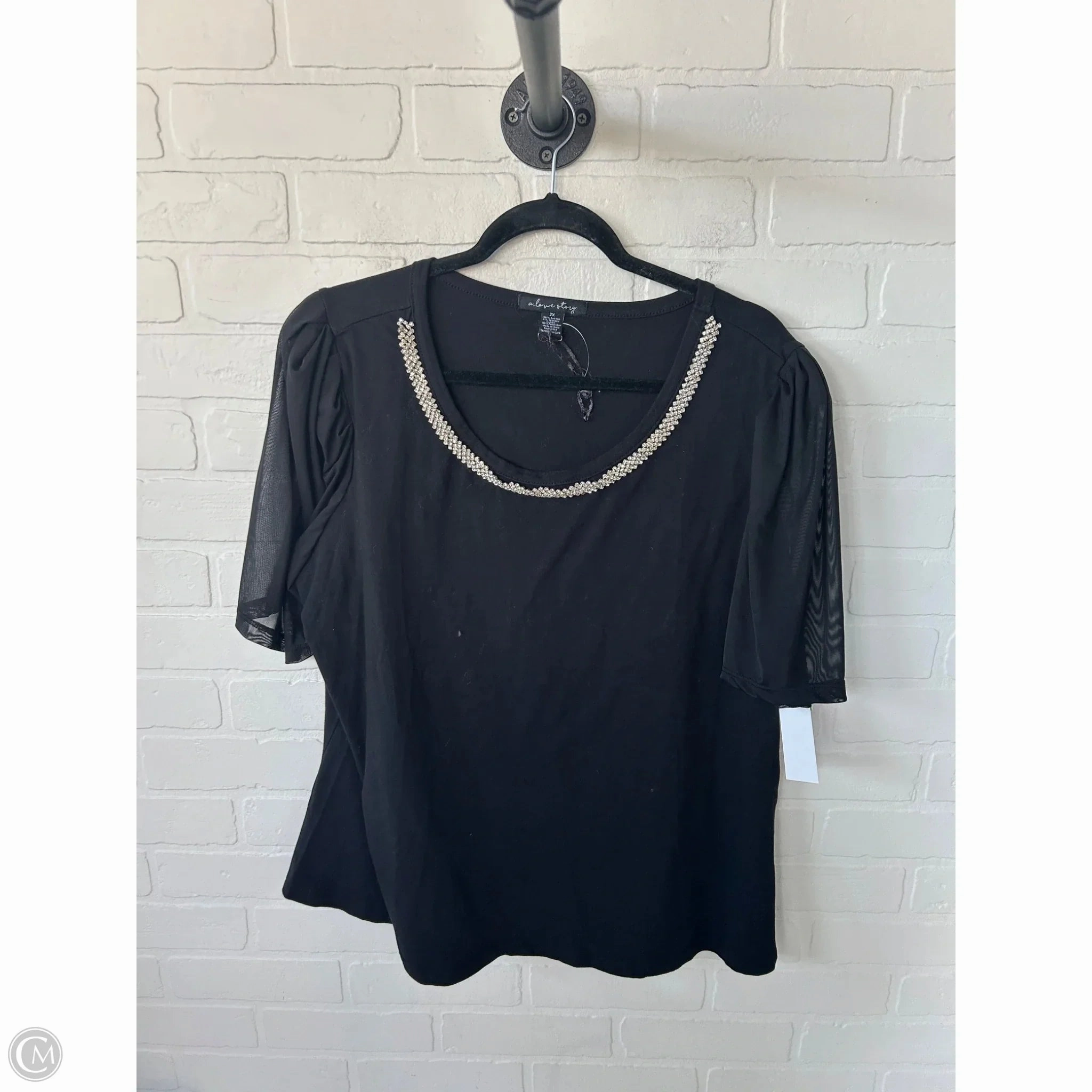 Top Short Sleeve By Clothes Mentor In Black, Size: 2x Chill Comfort sporty and comfortable