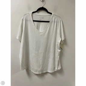 Top Short Sleeve By Terra & Sky In White, Size: 2x Anti Bacterial Treatment
