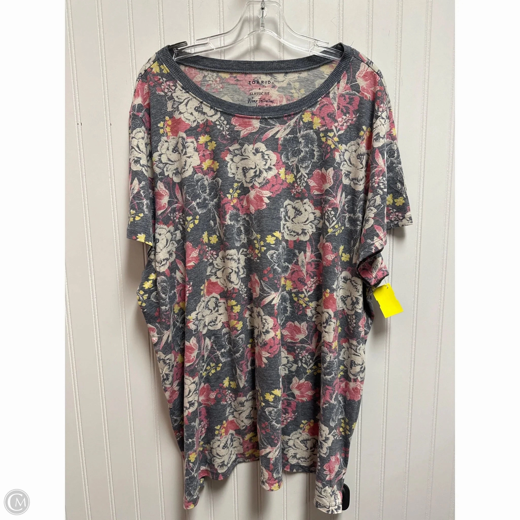 Top Short Sleeve By Torrid In Floral Print, Size: 4x Breezy Comfort