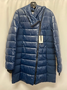 Versatile Styling Coat Puffer & Quilted By Nine West In Blue, Size: M