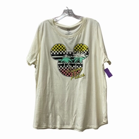Top Ss By Disney Store In Ivory, Size:2X Playful Design Stretch performance