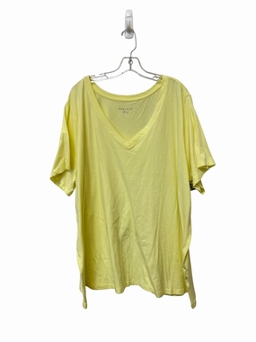 Men's masculinity Top Short Sleeve Basic By Ava & Viv In Yellow, Size: 3x