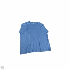 AllWeatherComfort UV protection layer Top Short Sleeve By Lands End In Blue, Size: 3x