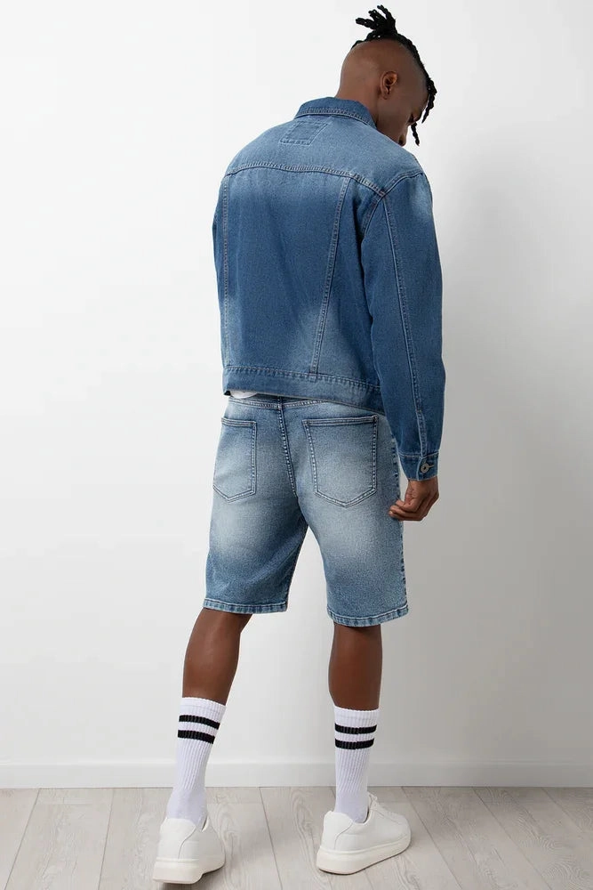 Denim Shorts Blue Breathable fabric construction Odor Lock Technology