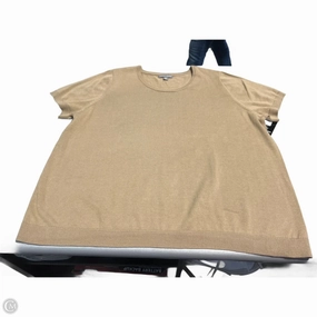 SlimFitDesign Top Short Sleeve By Jessica London In Tan, Size: 2x