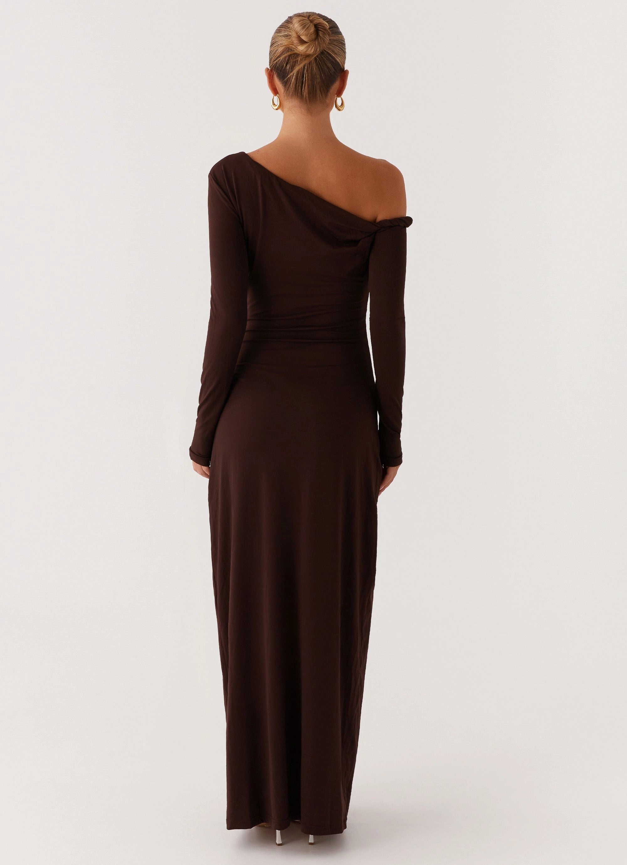 City Bright Jordana Twist Maxi Dress - Brown
