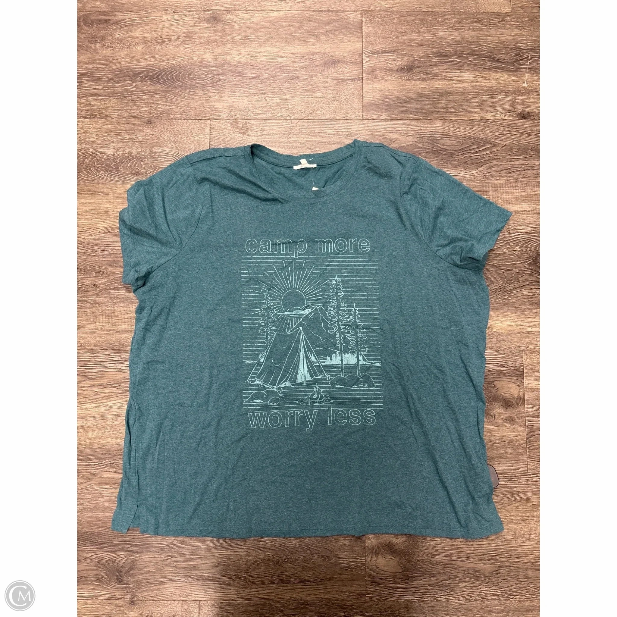 Breathable Stretch Comfortable apparel Top Short Sleeve By Maurices In Blue, Size: 3x