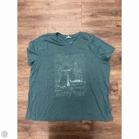 Breathable Stretch Comfortable apparel Top Short Sleeve By Maurices In Blue, Size: 3x