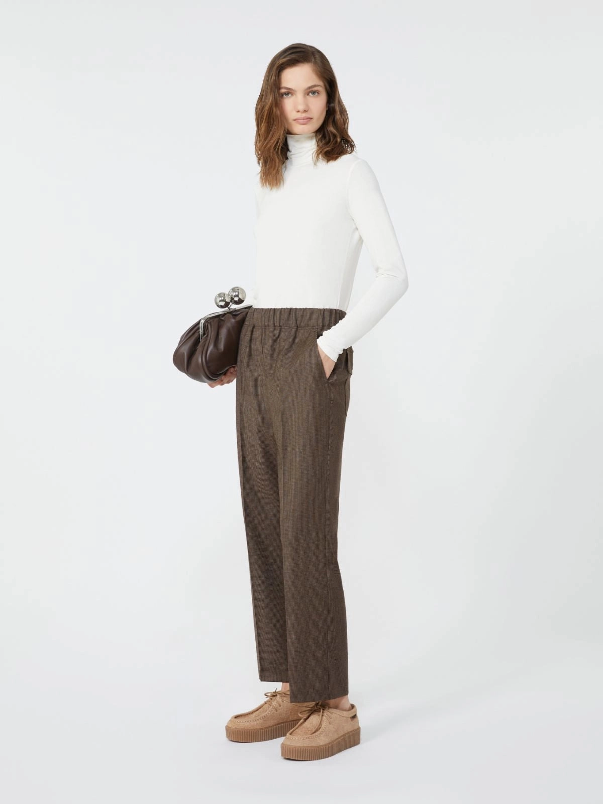 Weekend Max Mara Hately Trousers in Chocolate Quick Wash All Season Wear