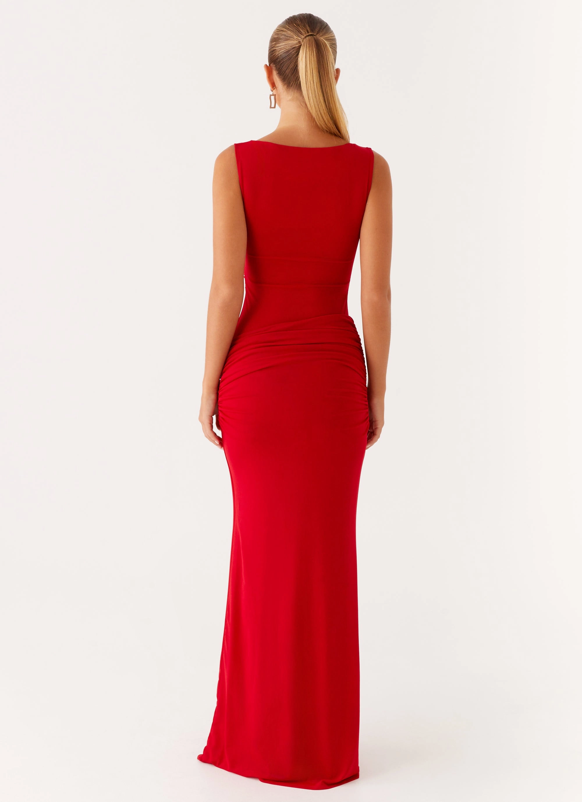 Cozy Style Feather Light Missy Maxi Dress - Red