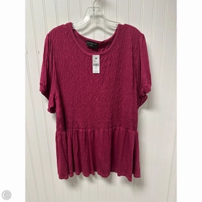 Practical Comfort Minimalist Layer Top Short Sleeve By Lane Bryant In Purple, Size: 3x