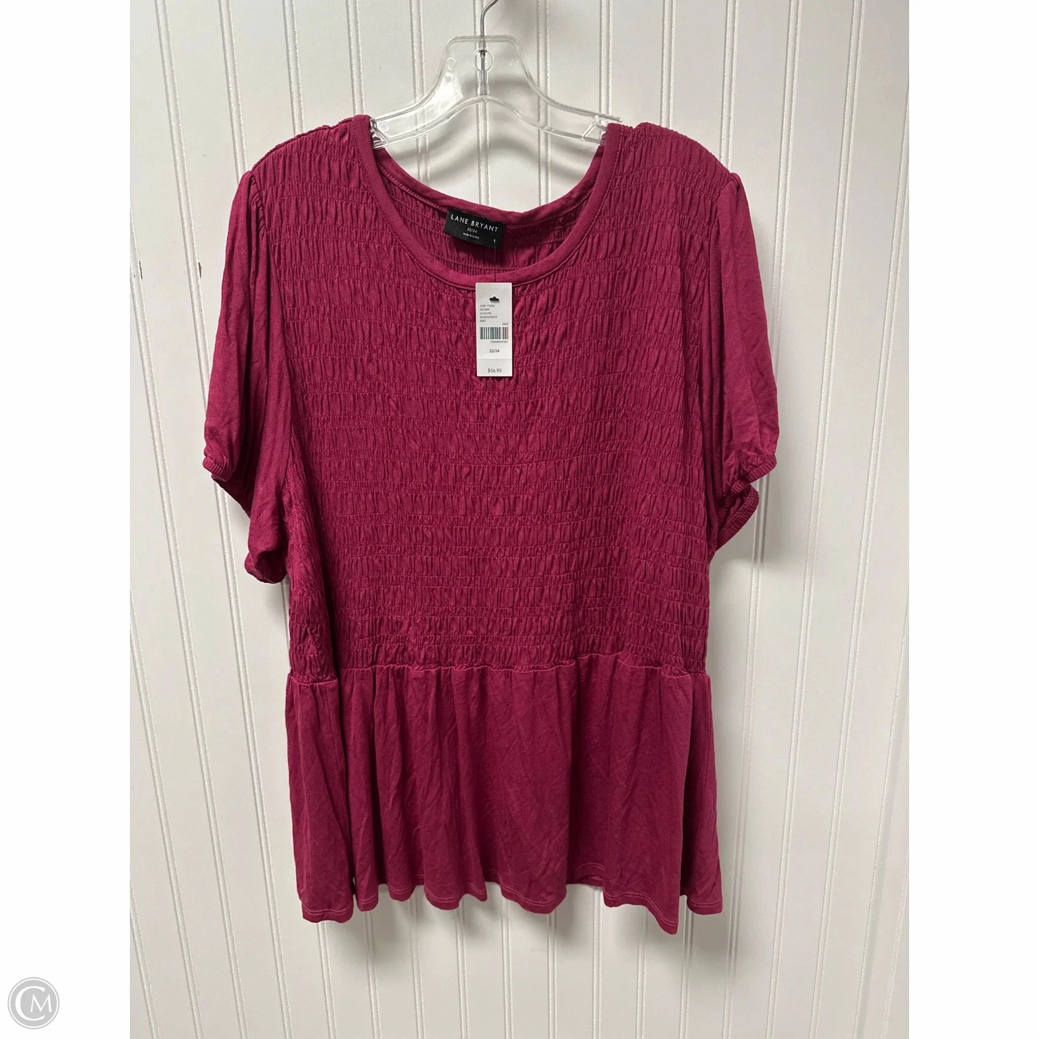 Practical Comfort Minimalist Layer Top Short Sleeve By Lane Bryant In Purple, Size: 3x