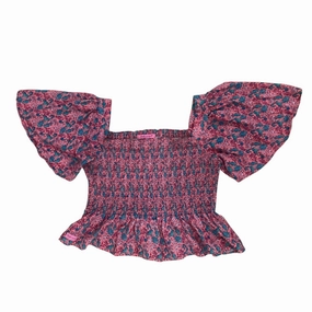 Top Ss By Simply Southern In Floral Print, Size:2X Garment Dyed Finish Comfortable and stylish