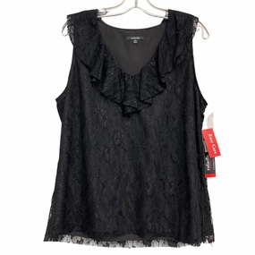 Cozy Comfort Fit Top Ss By Rafaella In Black, Size:Xl