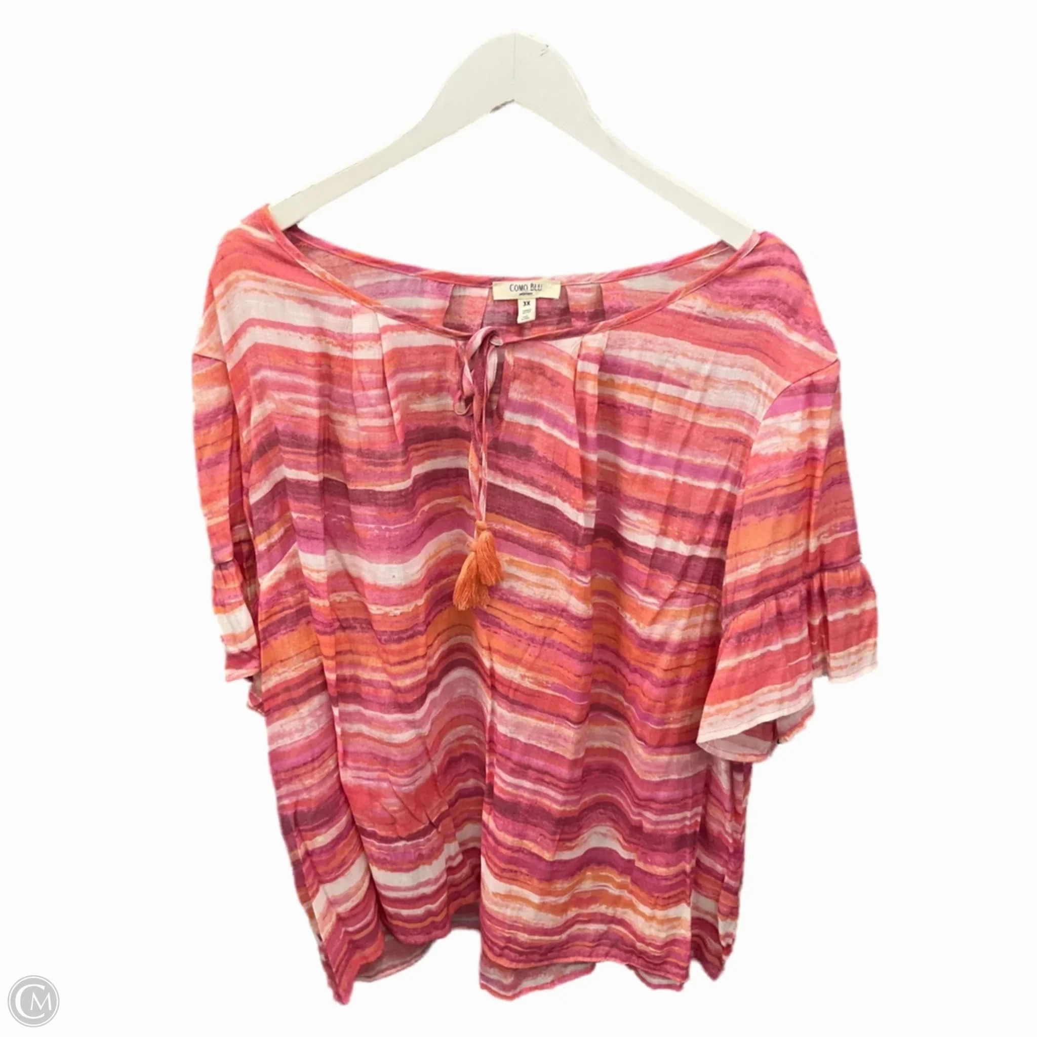 Sporty Appeal Chic And Comfortable Top Short Sleeve By Clothes Mentor In Pink, Size: 3x