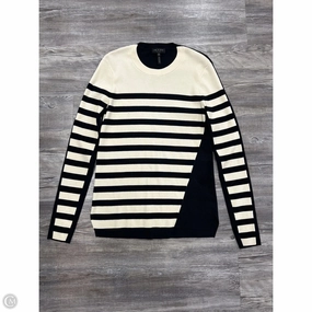 Elastic hem Sweater Designer By Rag And Bone In Black & Cream, Size: S