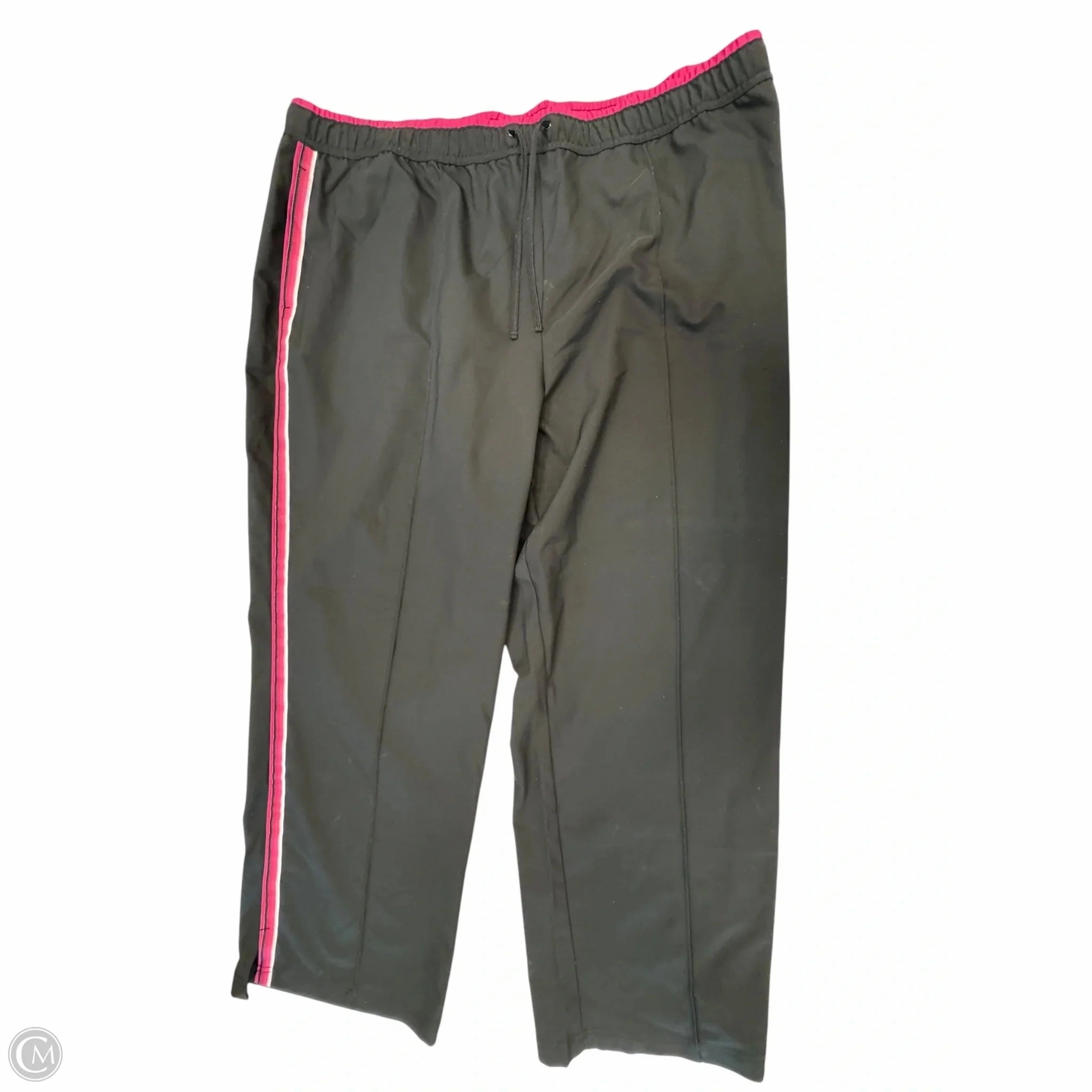 All Day Wear Comfort Athletic Pants By Made For Life In Black & Pink, Size: 3x