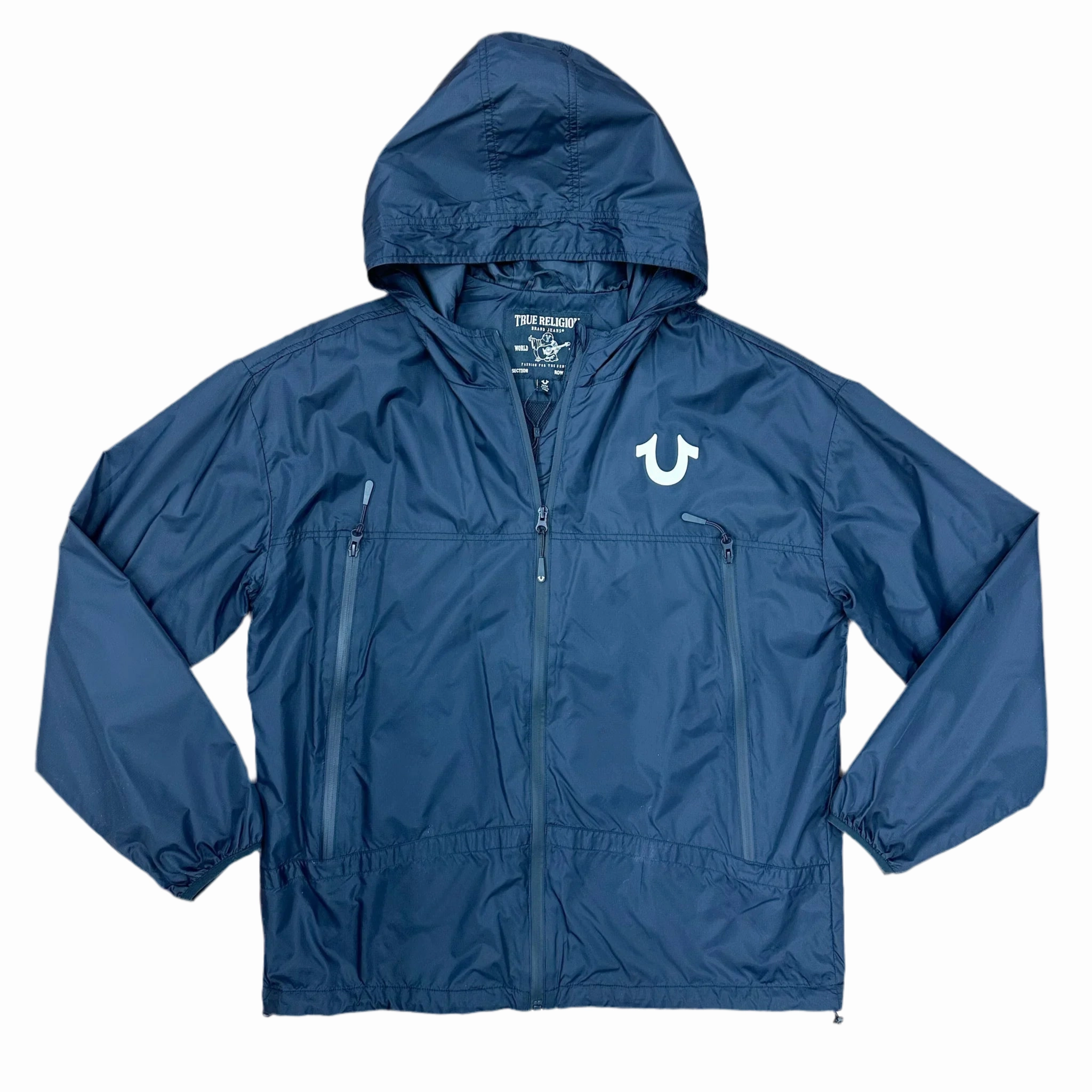 Jacket Windbreaker By True Religion In Black, Size: M Comfortable lining Reflective Bands