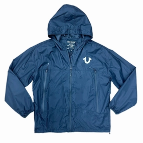 Jacket Windbreaker By True Religion In Black, Size: M Comfortable lining Reflective Bands