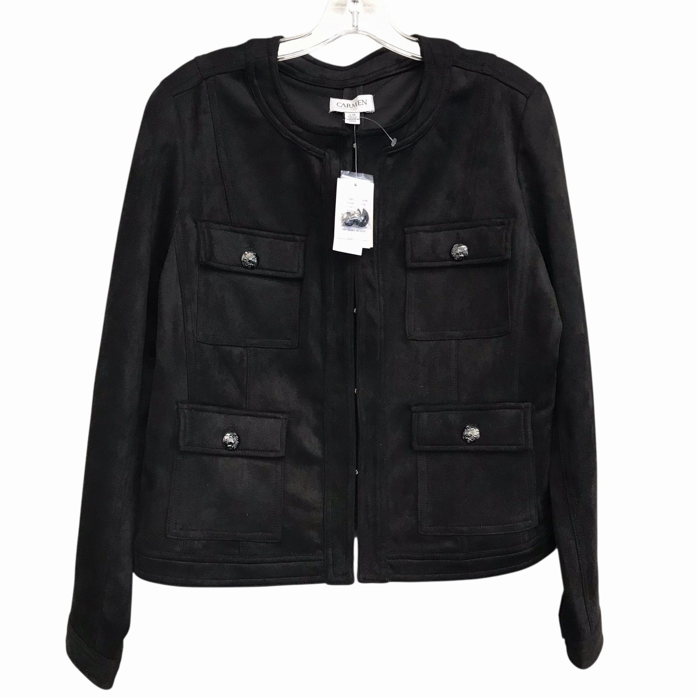 Jacket Other By Carmen By Carmen Marc Valvo In Black, Size:L Reversible Style