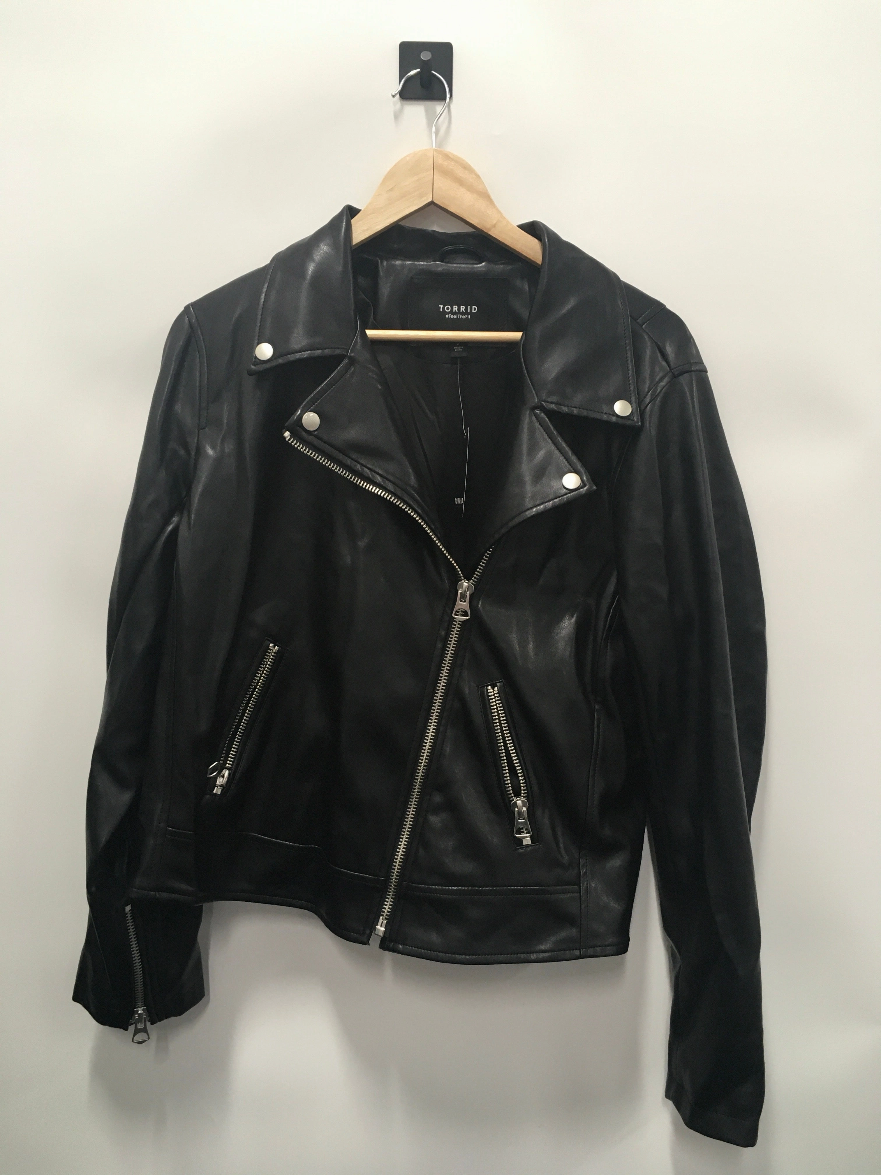 Jacket Moto By Torrid In Black, Size: 2x Minimalist Style