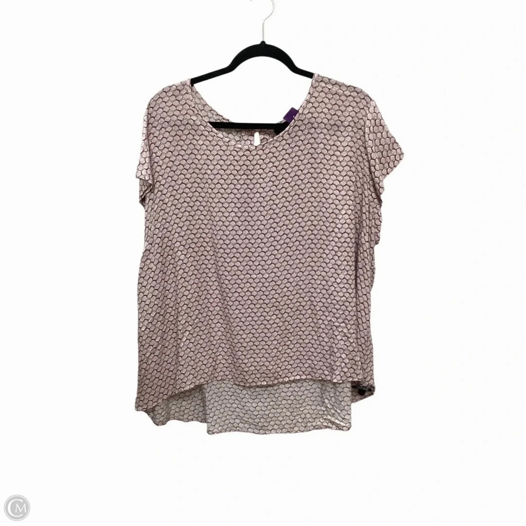 Sporty Vibe baby shower Top Short Sleeve By Cynthia Rowley In Pink, Size: 2x