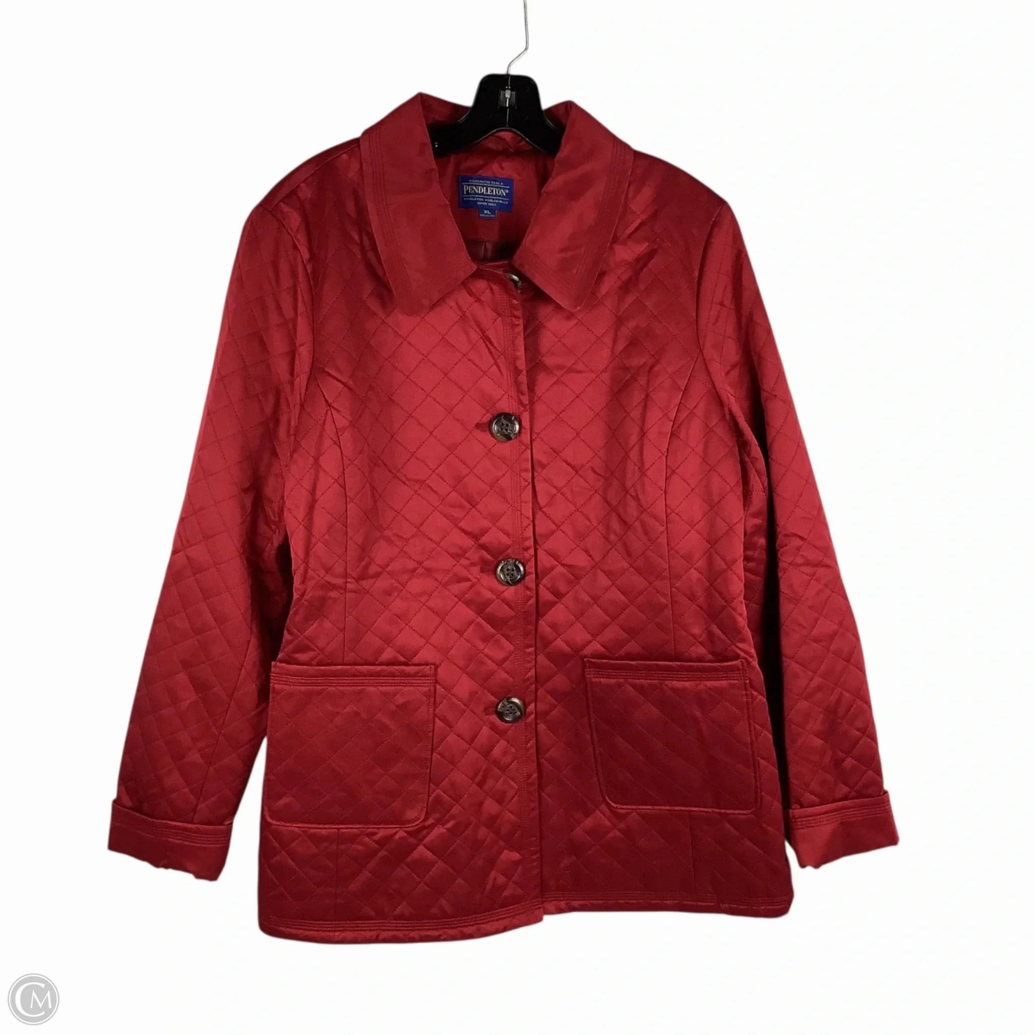 Rubberized Trims Simple Outer Coat Puffer & Quilted By Pendleton In Red, Size: Xl