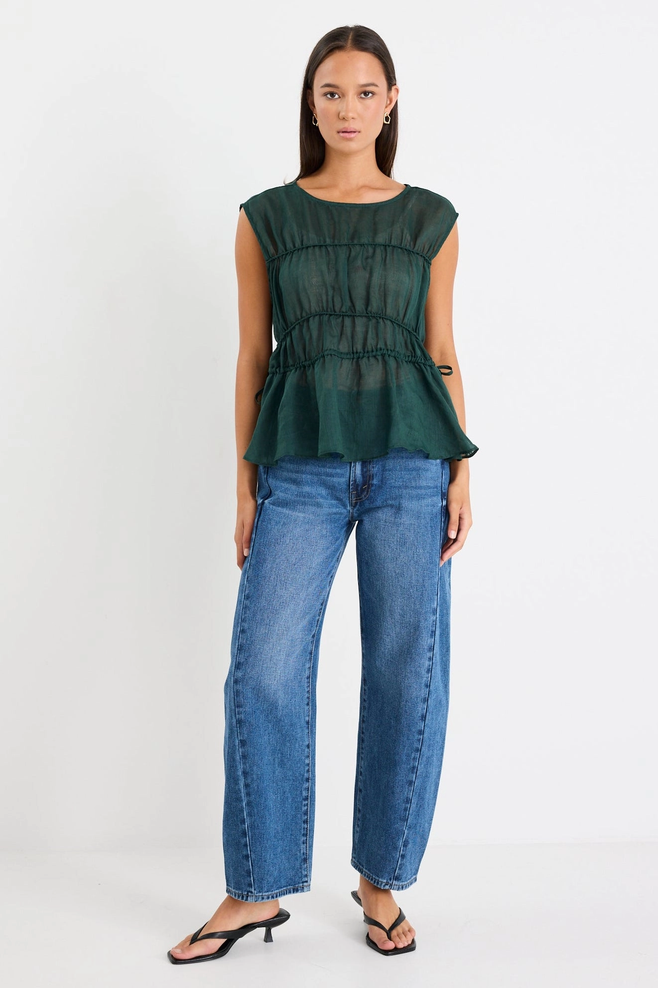 Context Forest Ramie Relaxed Sleeveless Top AntiSnagYarnProcessing