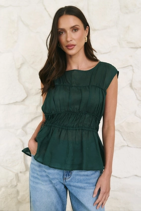 Context Forest Ramie Relaxed Sleeveless Top AirflowOptimized Design