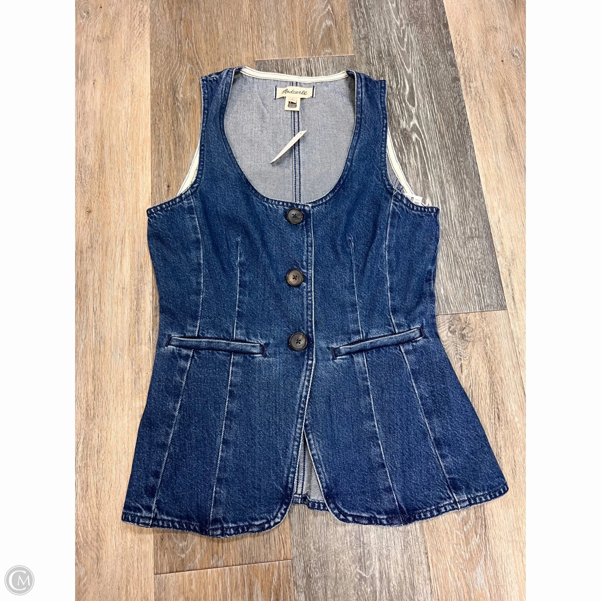Packable Technology Moisture Control Fibers Vest Other By Madewell In Blue Denim, Size: 0