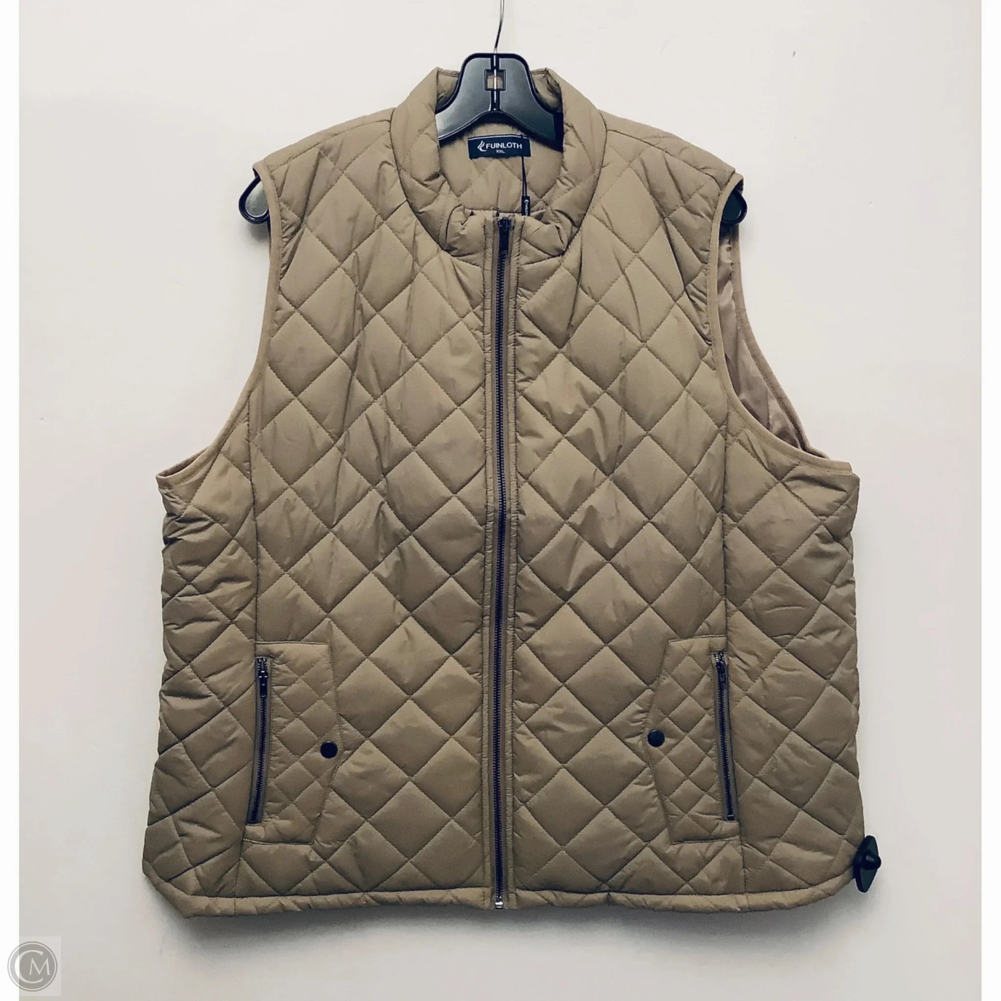 AntiPilling Finish Vest Puffer & Quilted By Cme In Brown, Size: Xxl