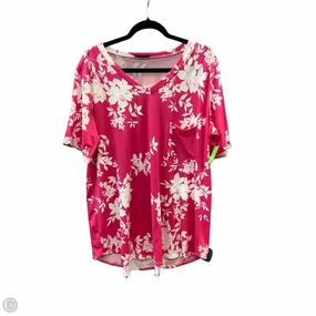 Quick Dry Wear Fit Perfect Comfort Top Short Sleeve By Heimish Usa In Pink, Size: 3x