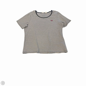 Top Short Sleeve By Levis In Striped Pattern, Size: 3x Cross Grain Knit Essential Fashion