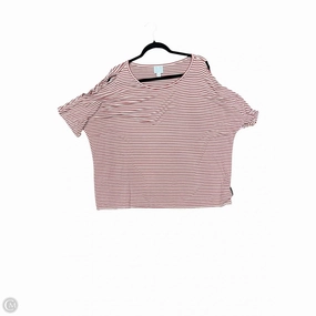 Top Short Sleeve By Sunday In Red & White, Size: 2x Comfort Design Limited Edition