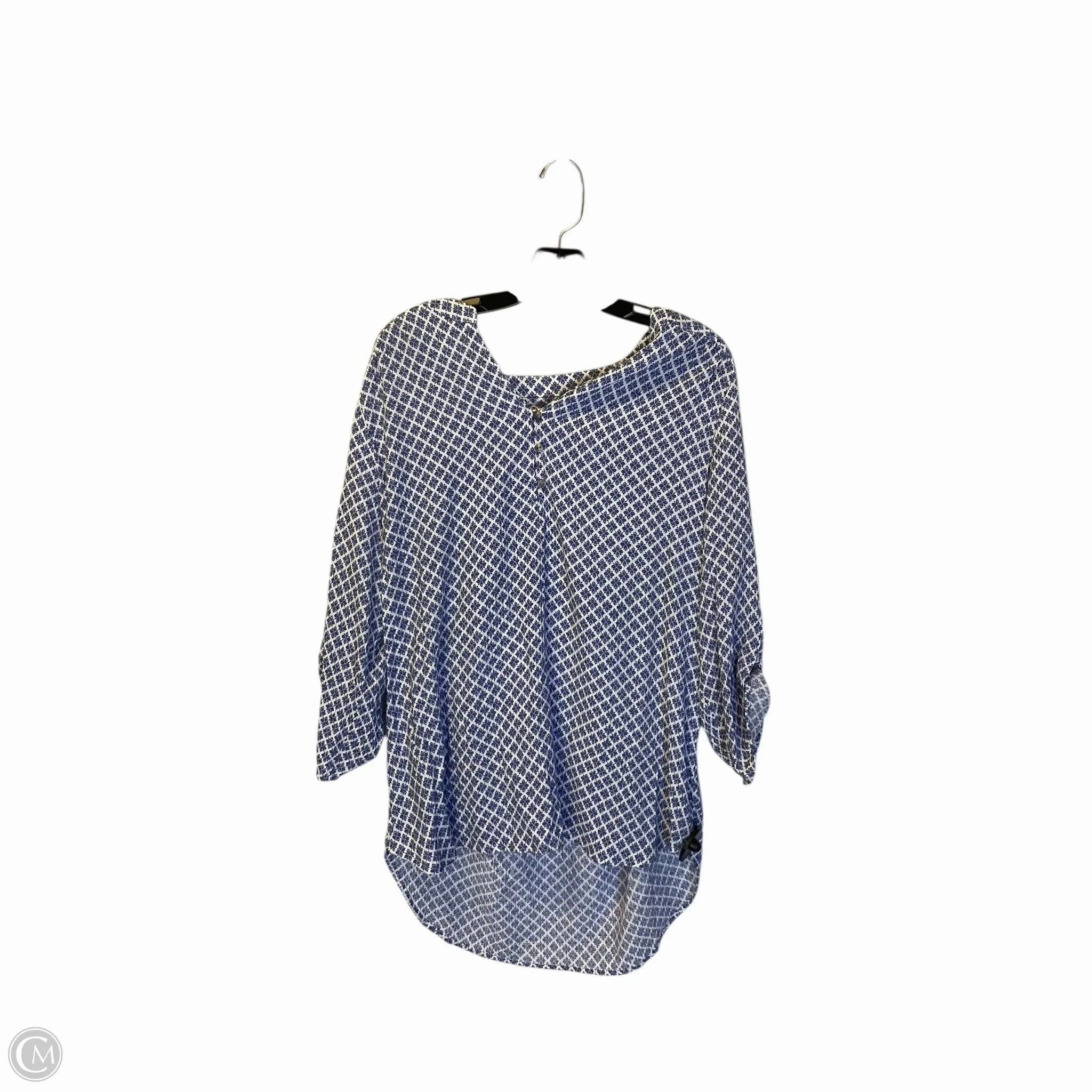 Top Short Sleeve By Kim Rogers In Blue, Size: 1x Soft Lining
