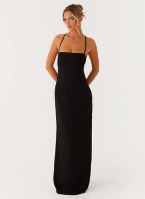 Eco-Lining Timeless Edge Cora Backless Maxi Dress - Black