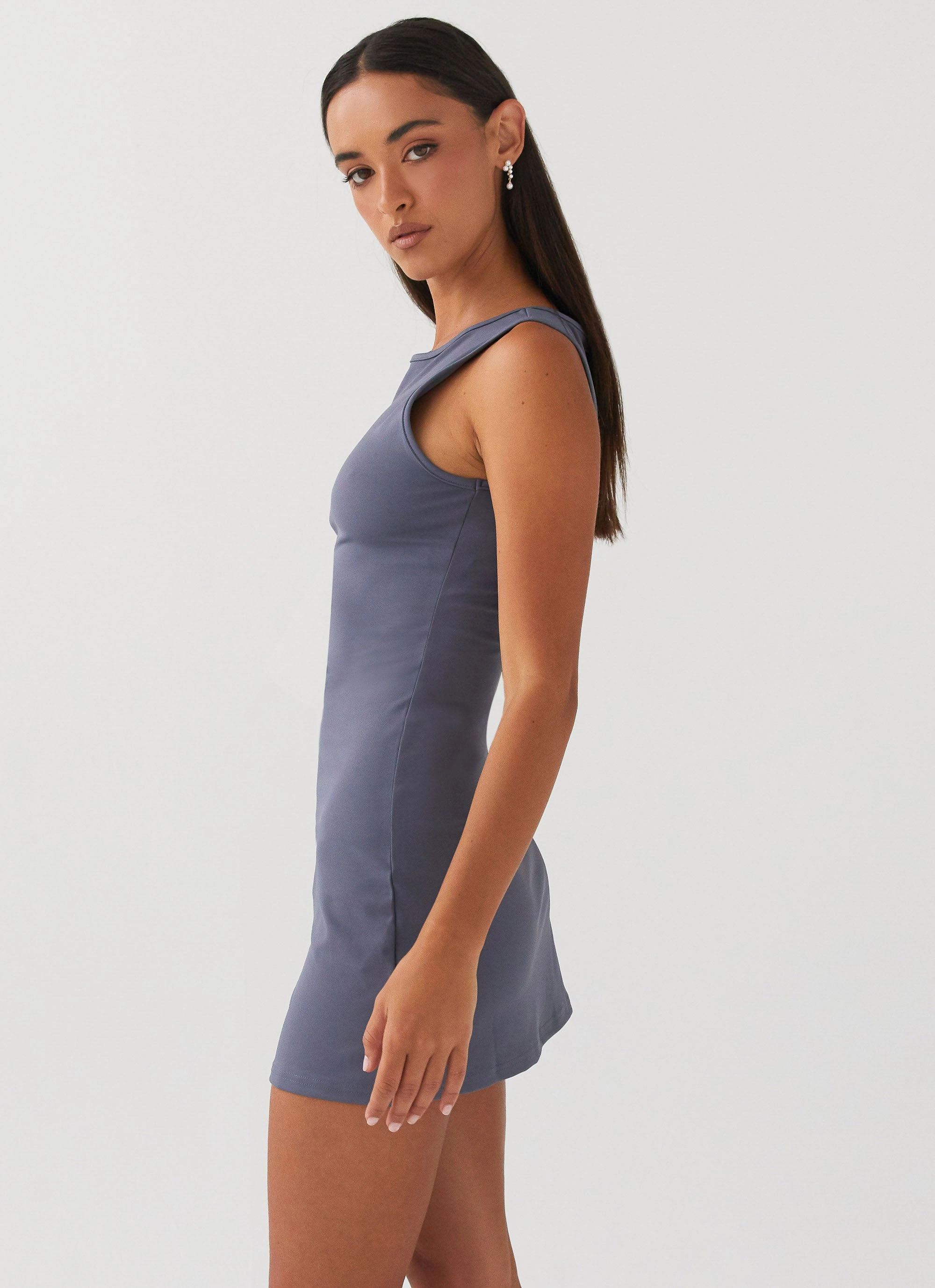 Cosmic Chic Mini Dress - Ash Climate-Adaptive