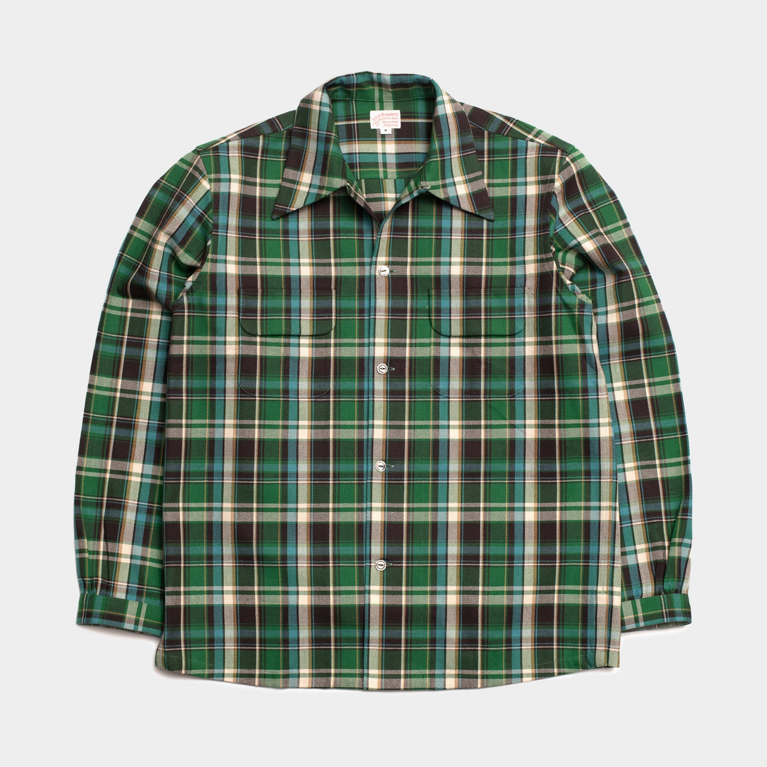 Weekend Vibes Cotton Sports Shirt Green/Blue Check