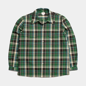 Weekend Vibes Cotton Sports Shirt Green/Blue Check