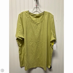 Top Short Sleeve Basic By Cj Banks In Green, Size: 2x Soft and Flexible