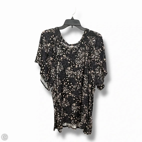 Ultra Soft Blend Brushed Interior Lining Top Short Sleeve By Maurices In Floral Print, Size: 2x