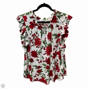 Effortless Wearable Top Short Sleeve By Clothes Mentor In Floral Print, Size: 3x