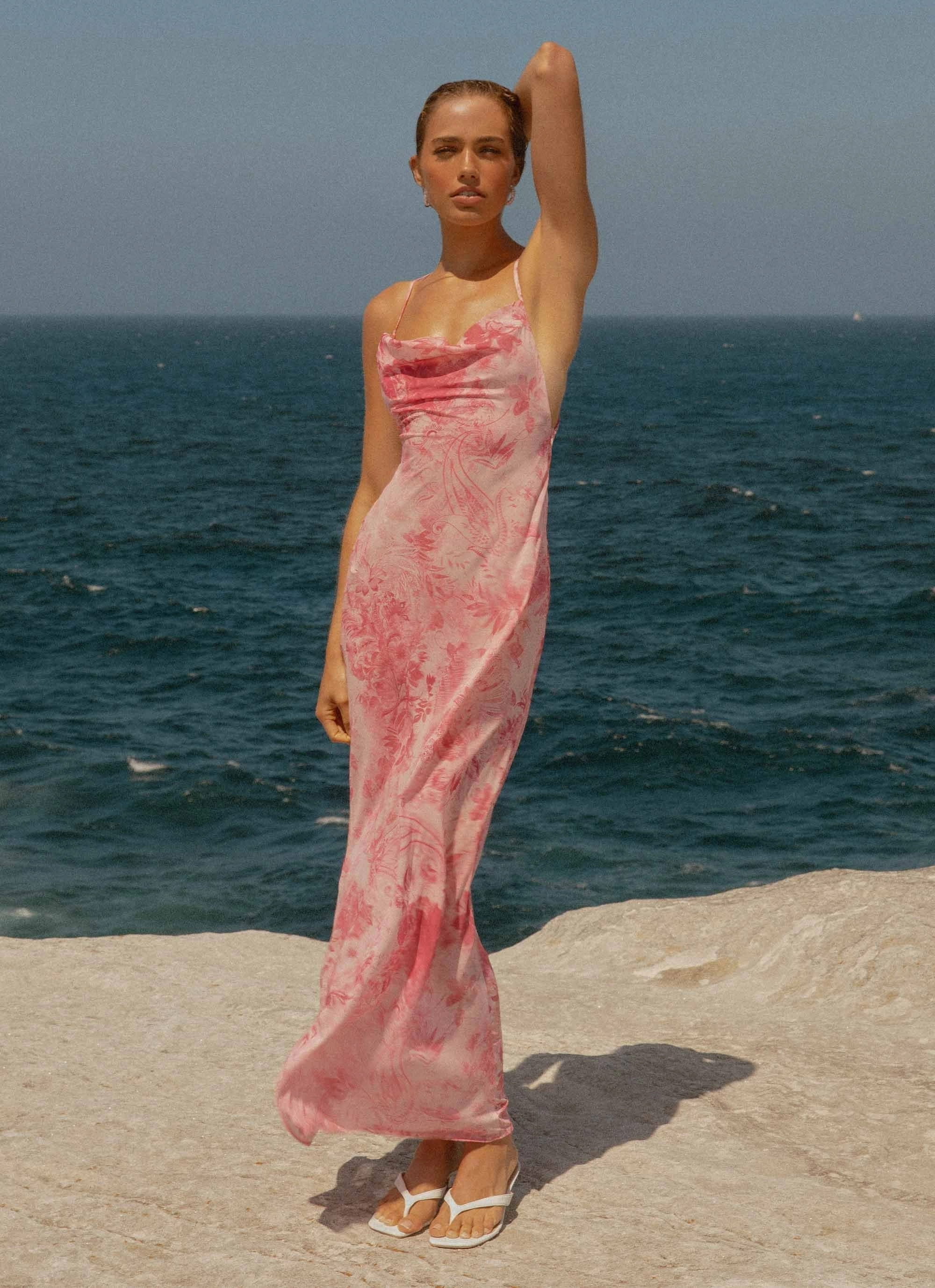 Grace Color Tara Maxi Dress - Pink Print