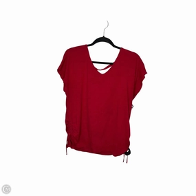 Layered Neckline Top Short Sleeve By Clothes Mentor In Red, Size: Xl
