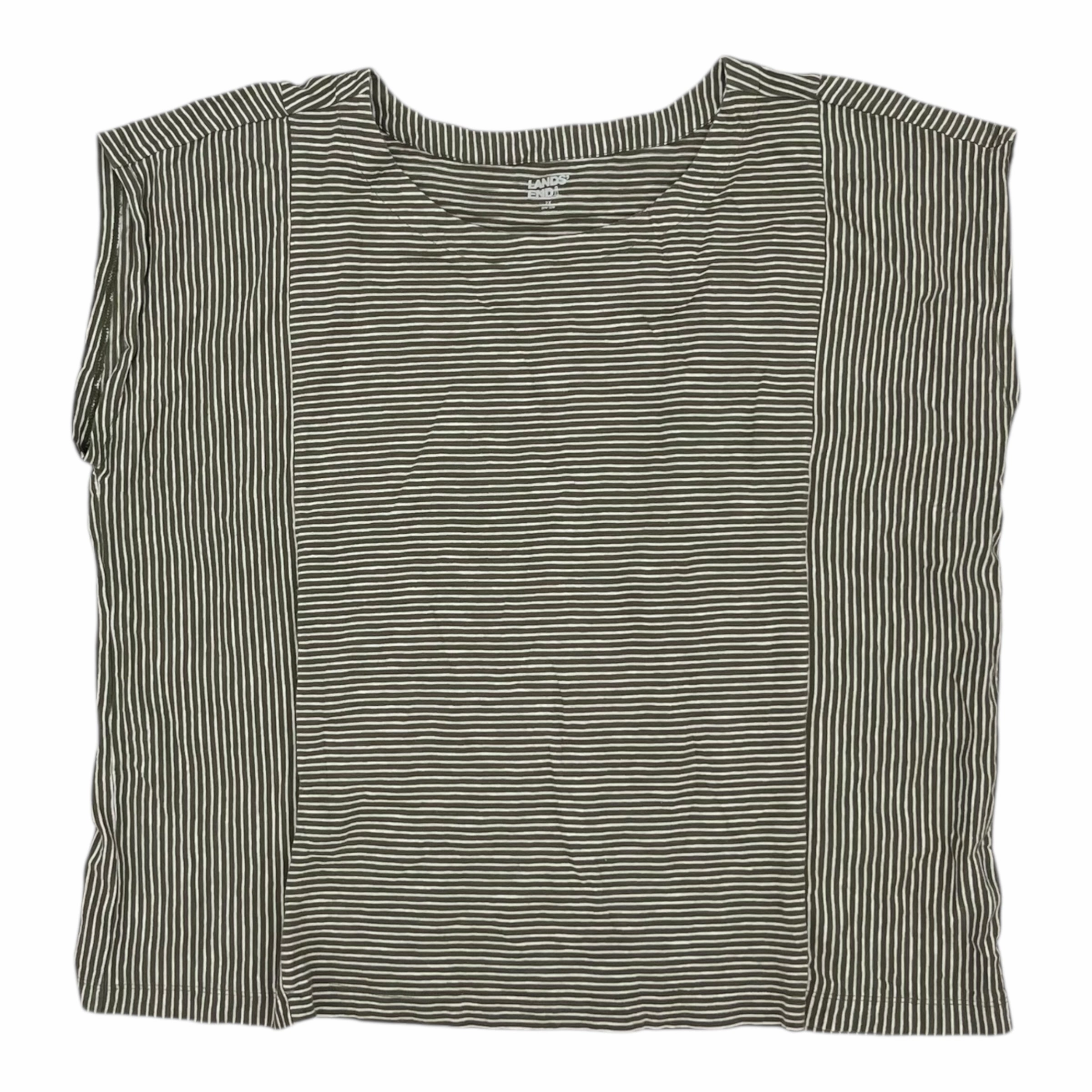 Top Ss By Lands End In Green, Size:2X Quick Dry Performance Bohemian