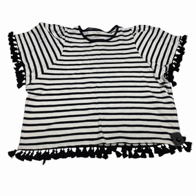 Performance Layer Casual and cool Top Ss Designer By Kate Spade In Black & White, Size:Xl