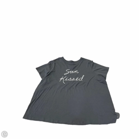 Minimalist Style Top Short Sleeve Basic By Old Navy In Grey, Size: 2x