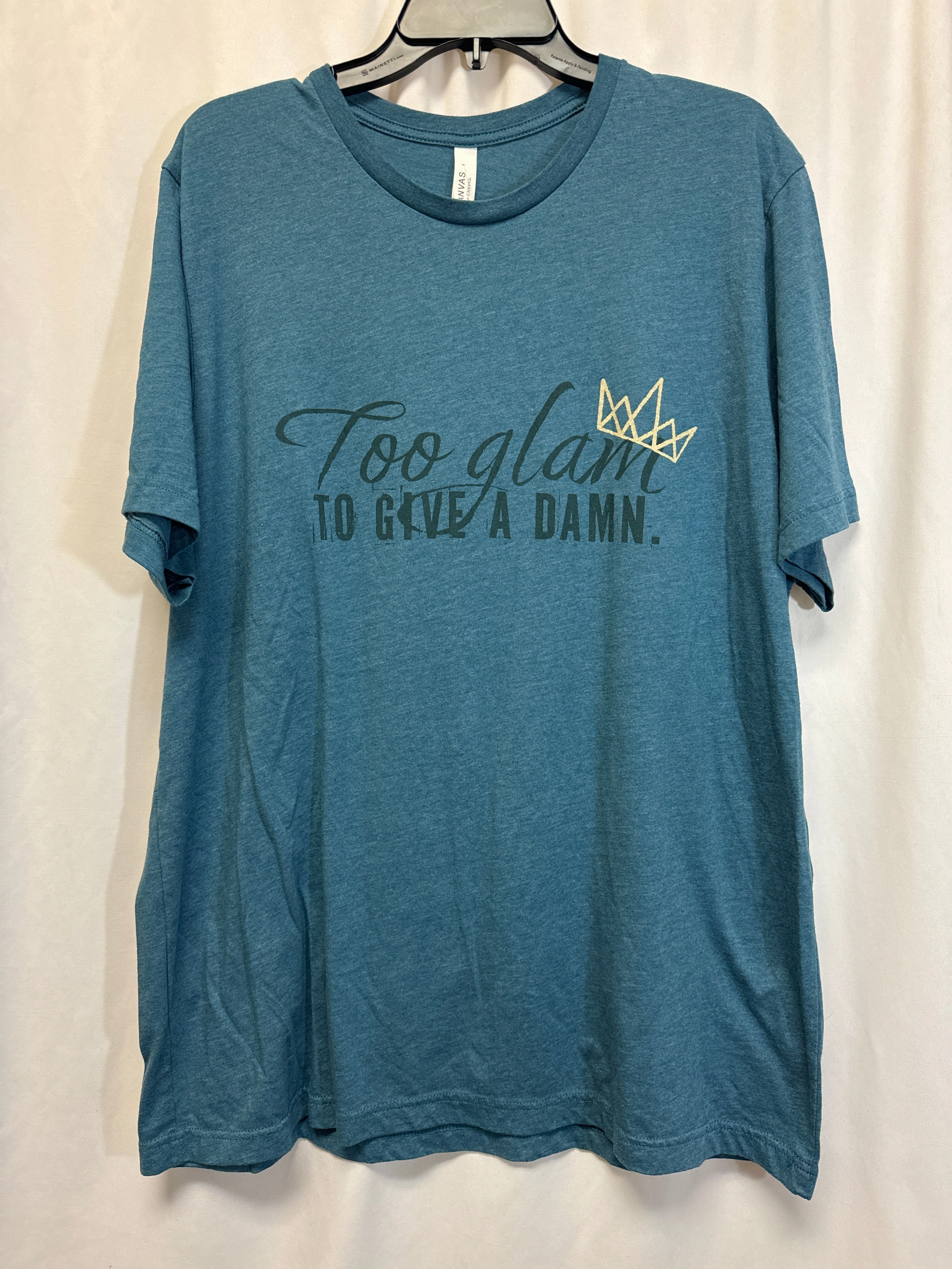 Quick Drying Comfy Wear Fit Top Short Sleeve By Bella   Canvas In Blue, Size: 2x